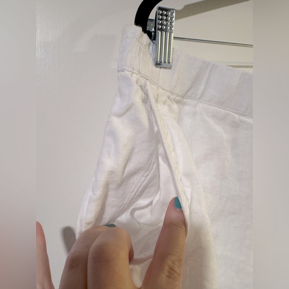 Charter Club 100% Linen Pants in white size 3x with stretch waist - Picture 3 of 6